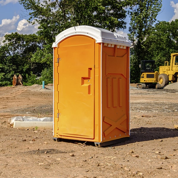 can i customize the exterior of the porta potties with my event logo or branding in Onaway